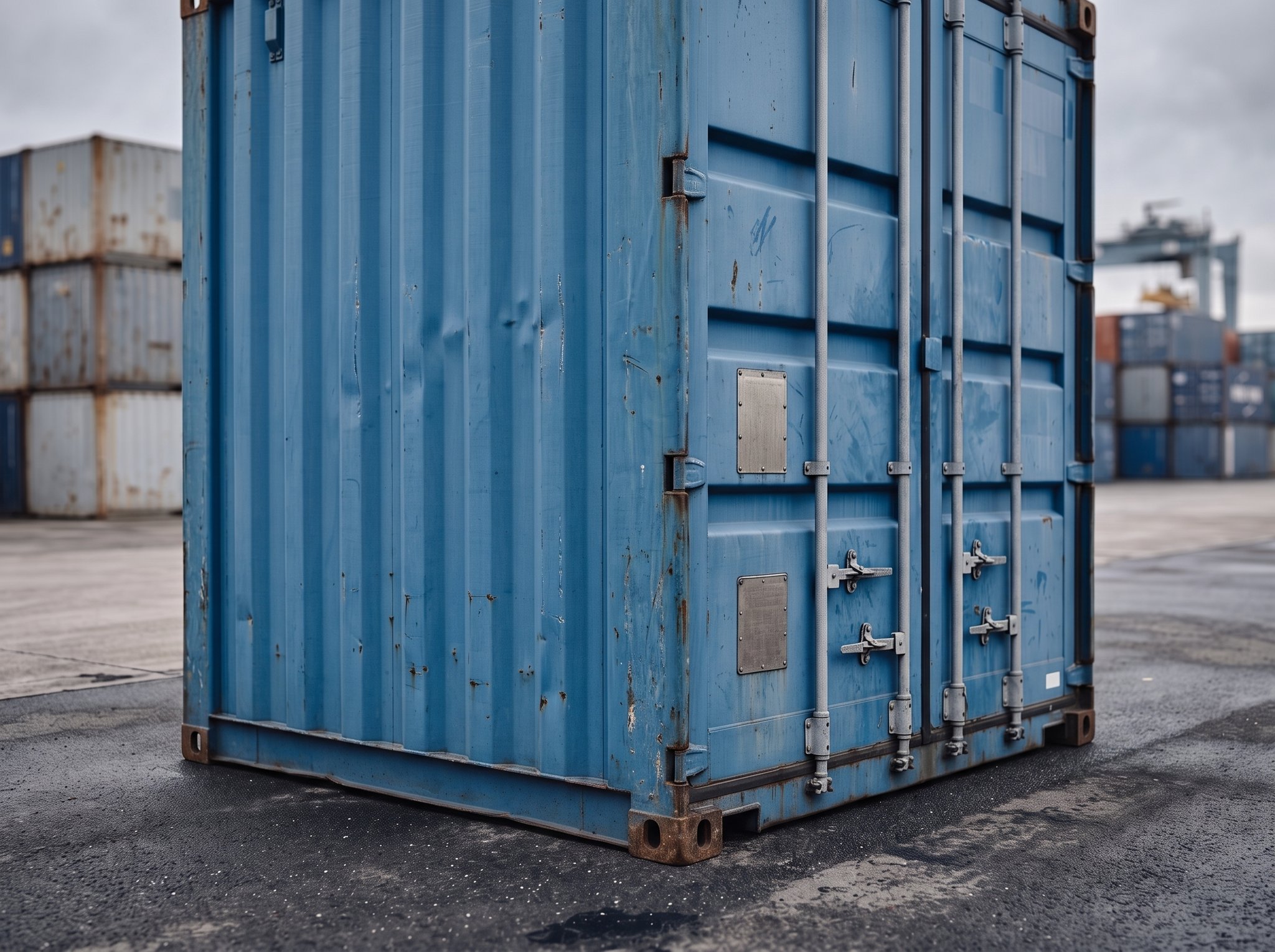10 Fuß Lagercontainer – Gebraucht – Detail Eckbeschlag