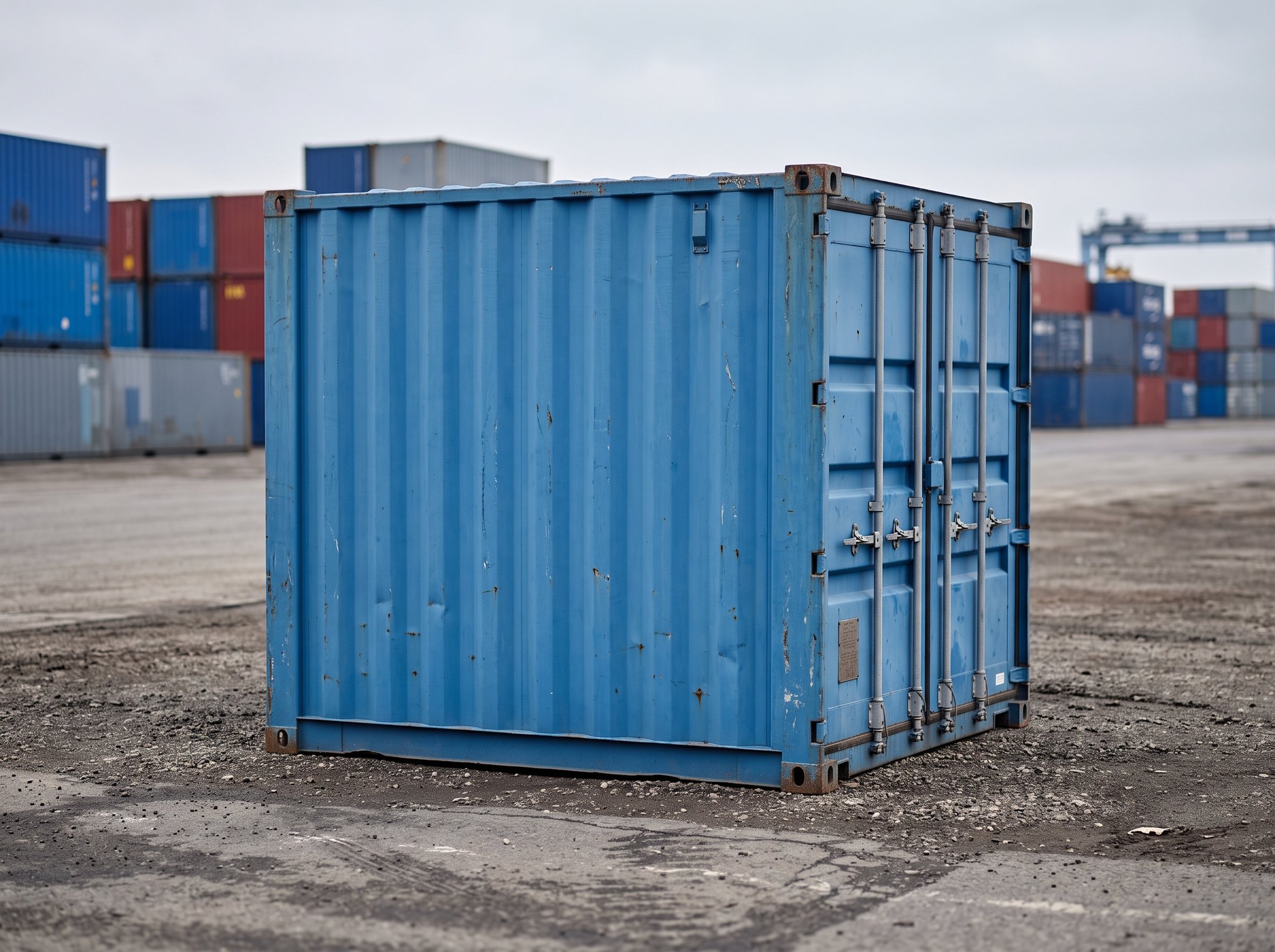 10 Fuß Lagercontainer – Gebraucht – Seitenansicht