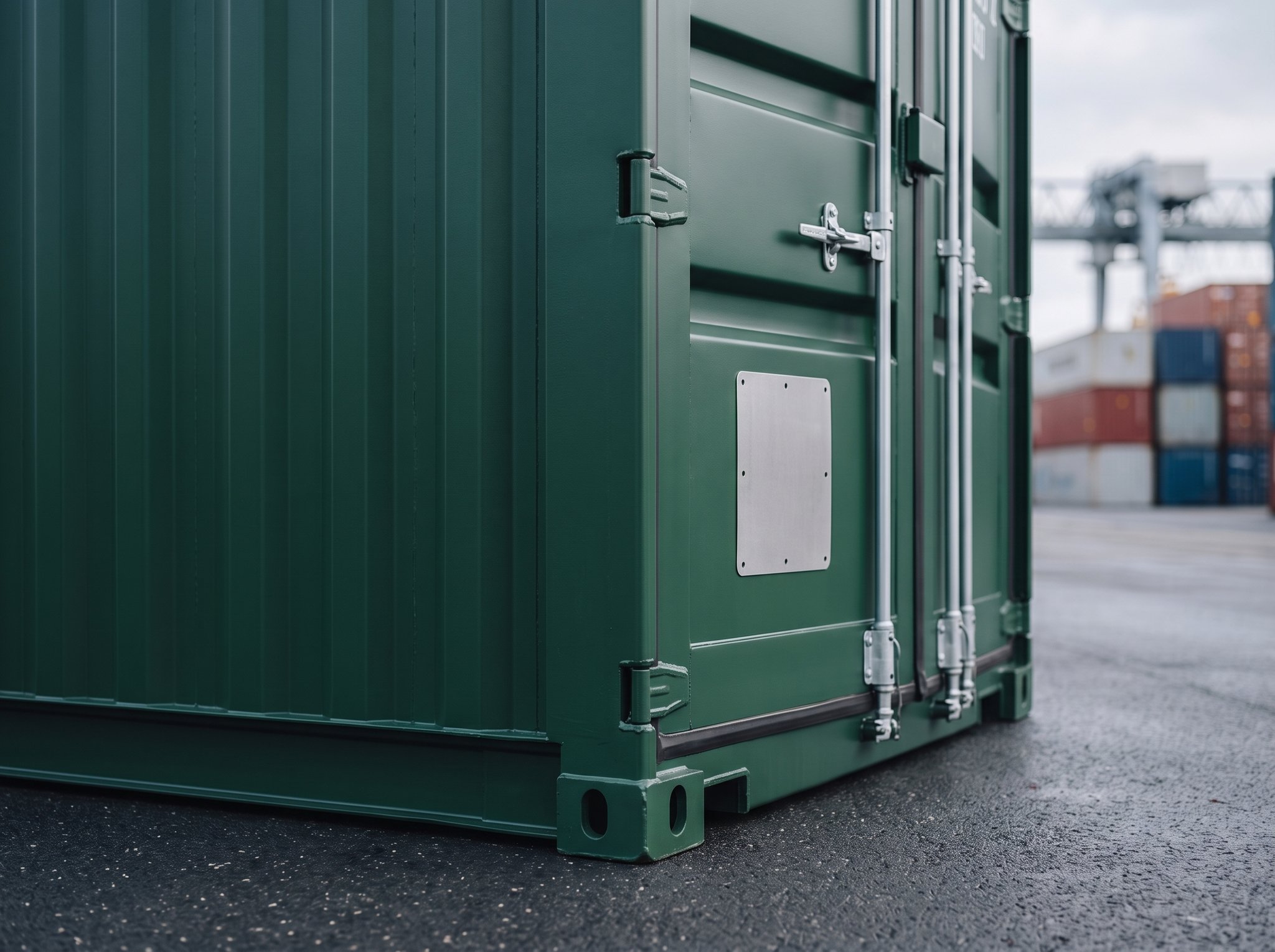 20 Fuß Container – Doppelflügeltür (Türen beidseitig) – Detail Eckbeschlag