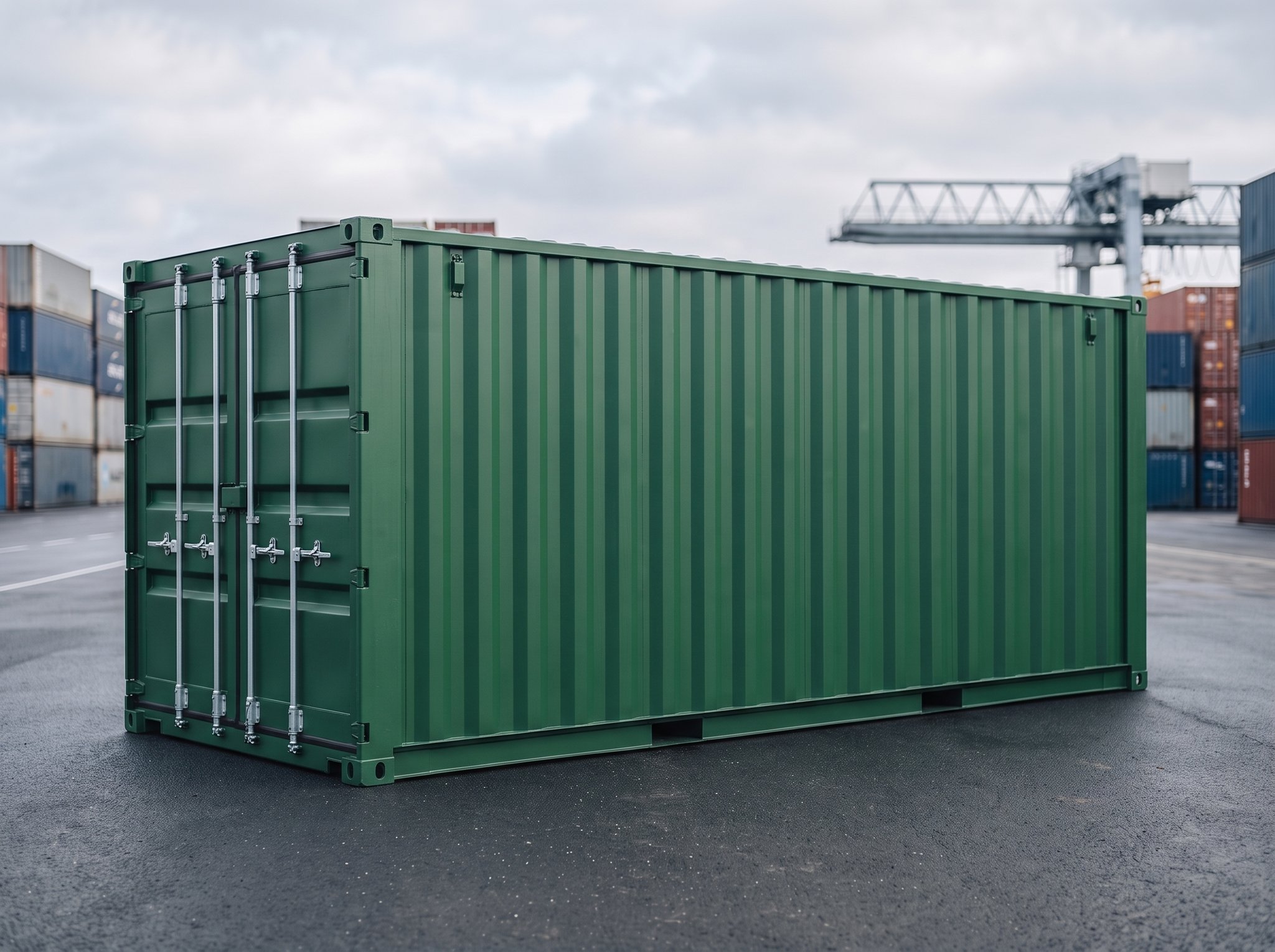 20 Fuß Container – Doppelflügeltür (Türen beidseitig) – Seitenansicht