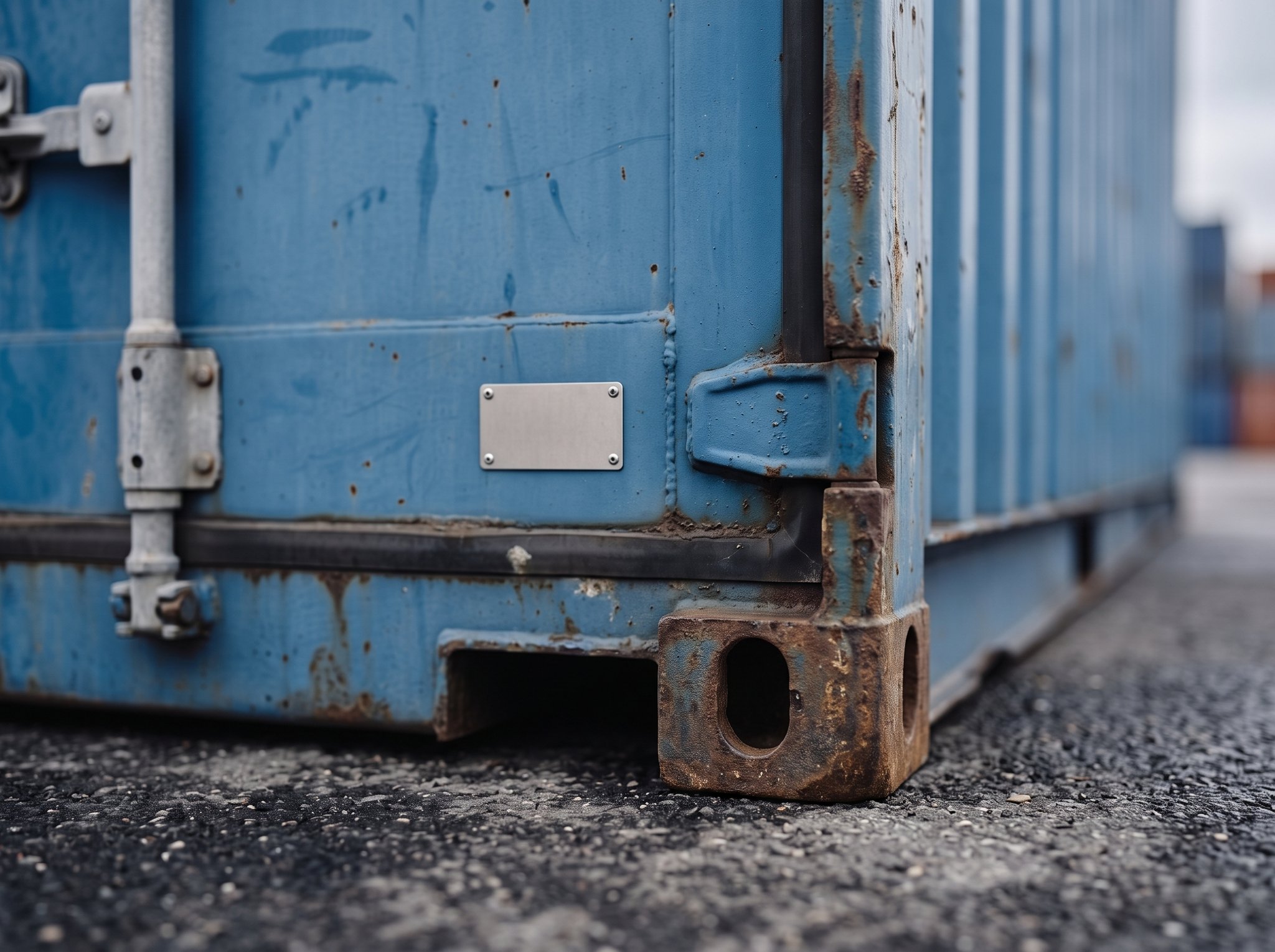 20 Fuß Lagercontainer – Gebraucht (Cargo Worthy) – Detail Eckbeschlag