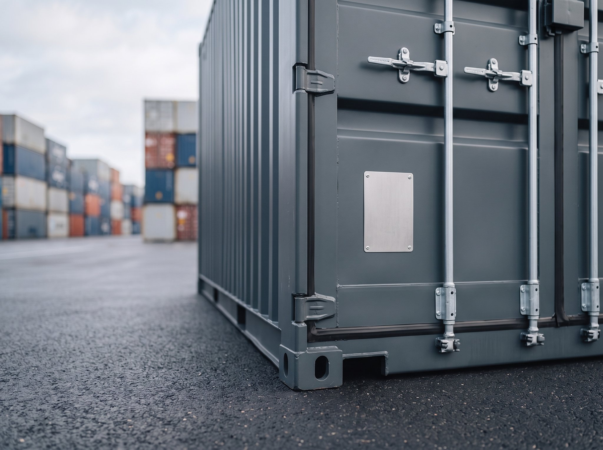 20 Fuß Lagercontainer – Neuwertig (One-Trip) – Detail Eckbeschlag