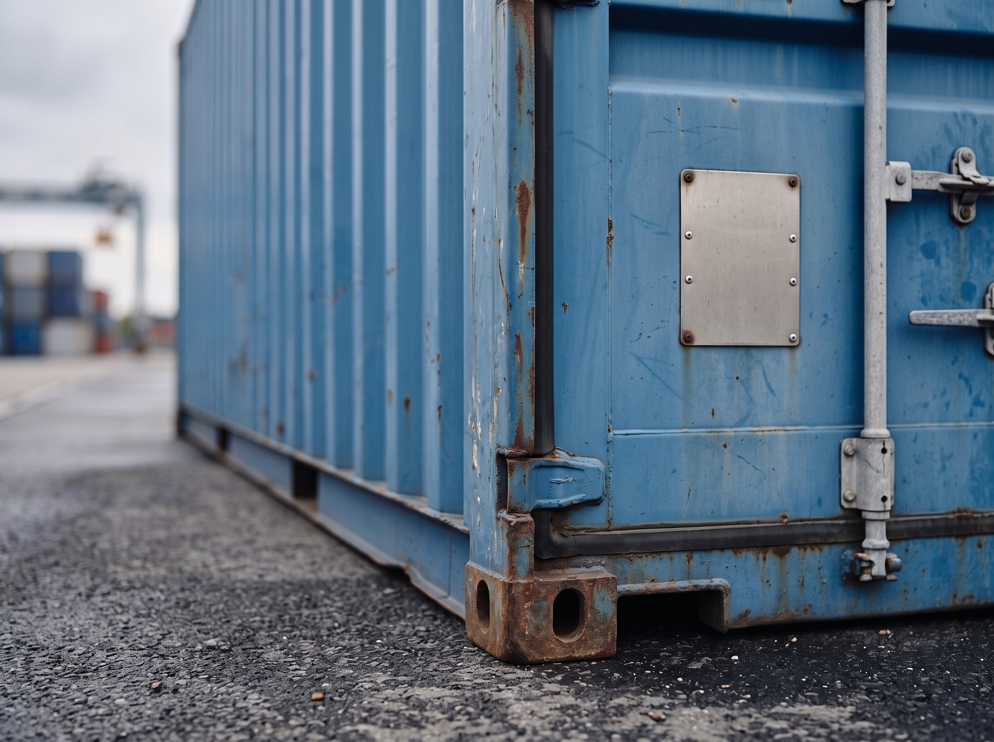 40 Fuß Lagercontainer – Gebraucht – Detail Eckbeschlag