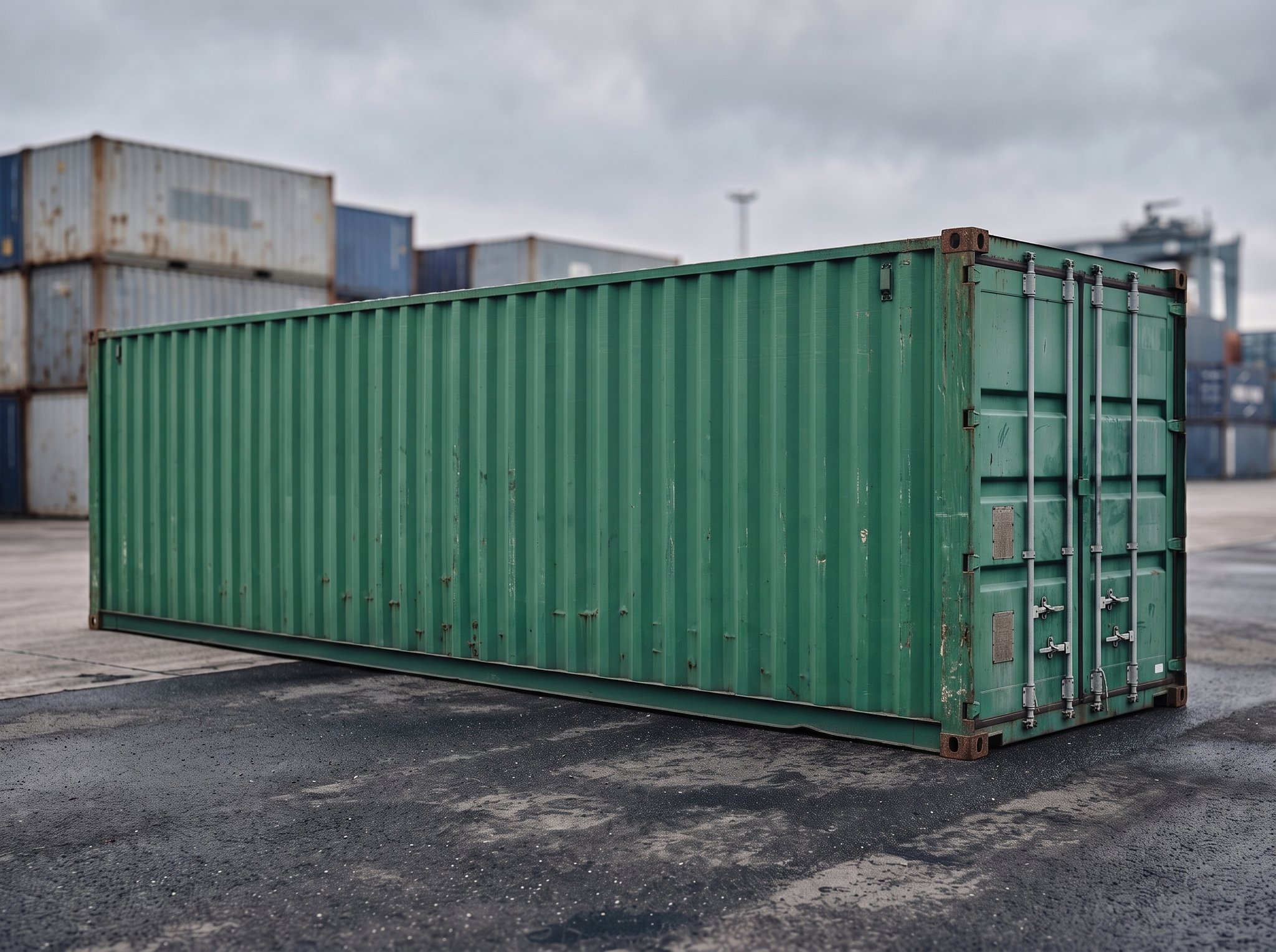 40 Fuß High Cube – Gebraucht – Seitenansicht
