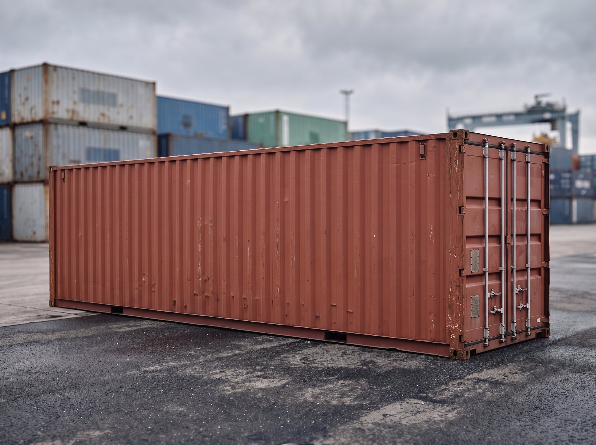 45 Fuß High Cube – Gebraucht – Seitenansicht