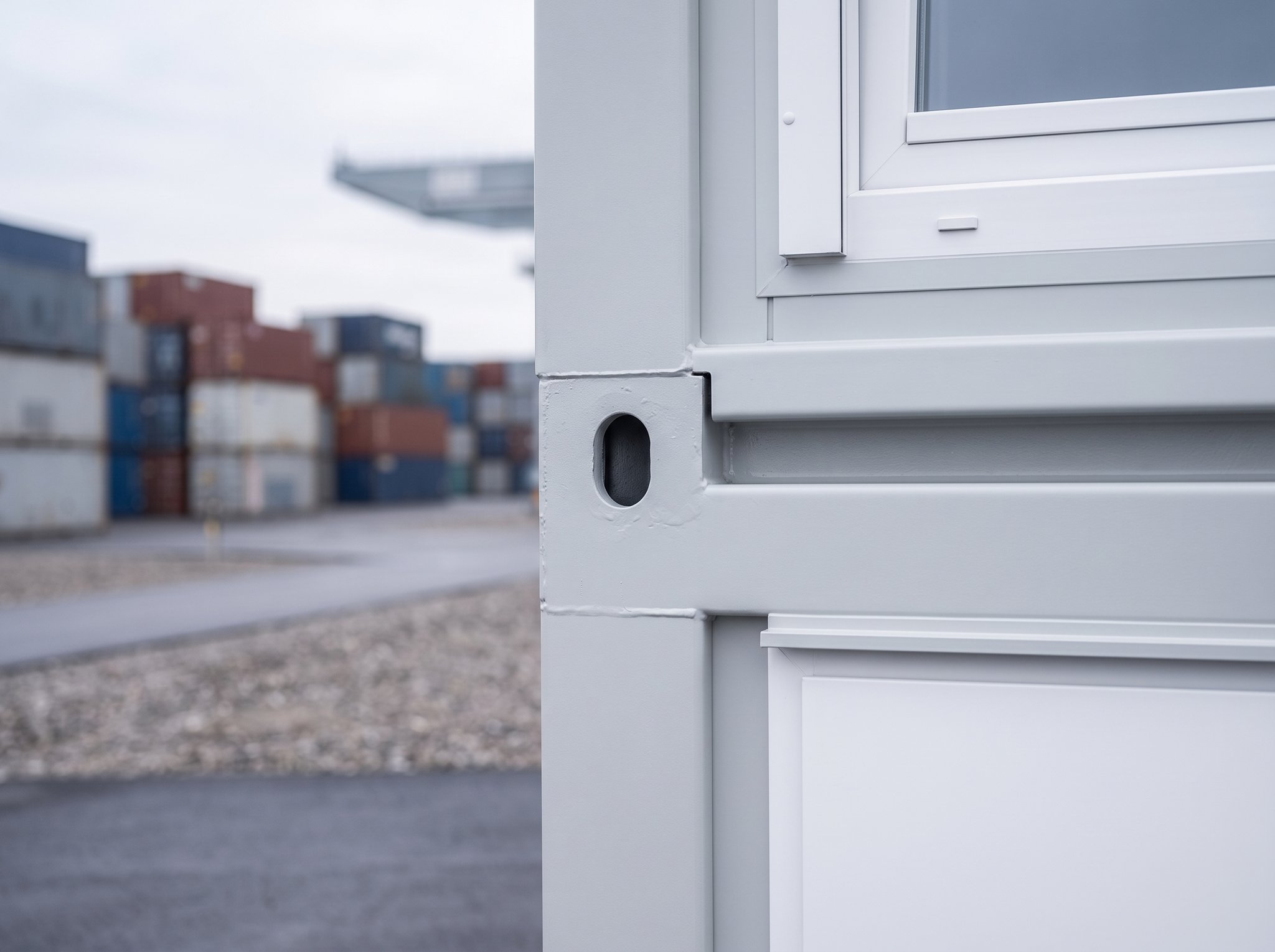 20 Fuß Bürocontainer – Gebraucht – Detail Eckbeschlag