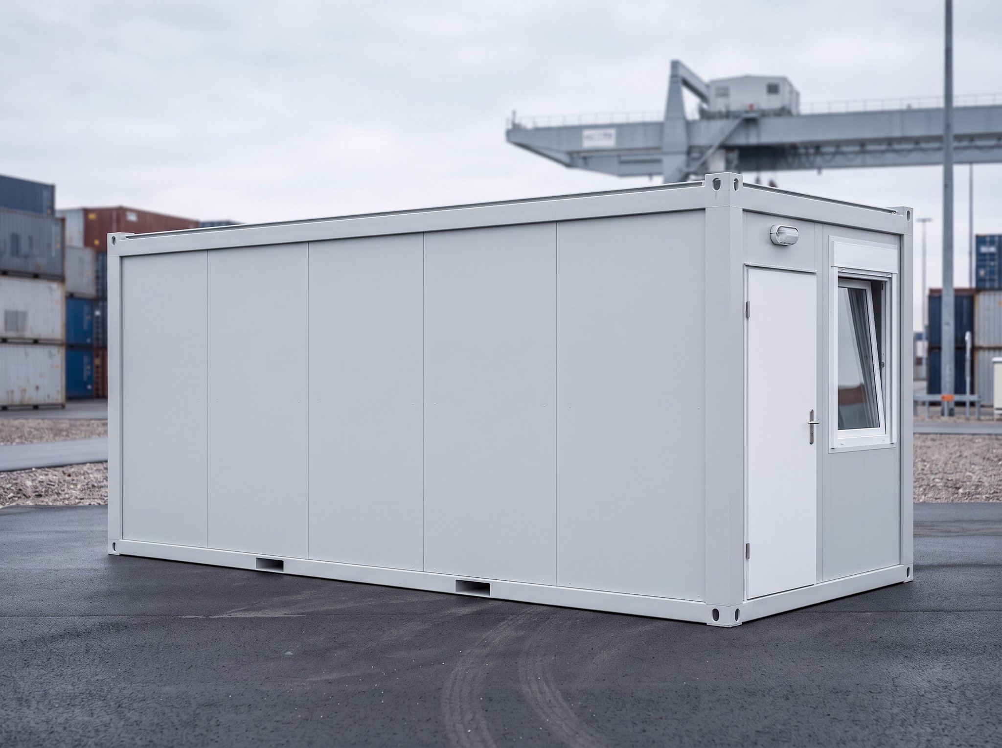 20 Fuß Bürocontainer – Gebraucht – Seitenansicht