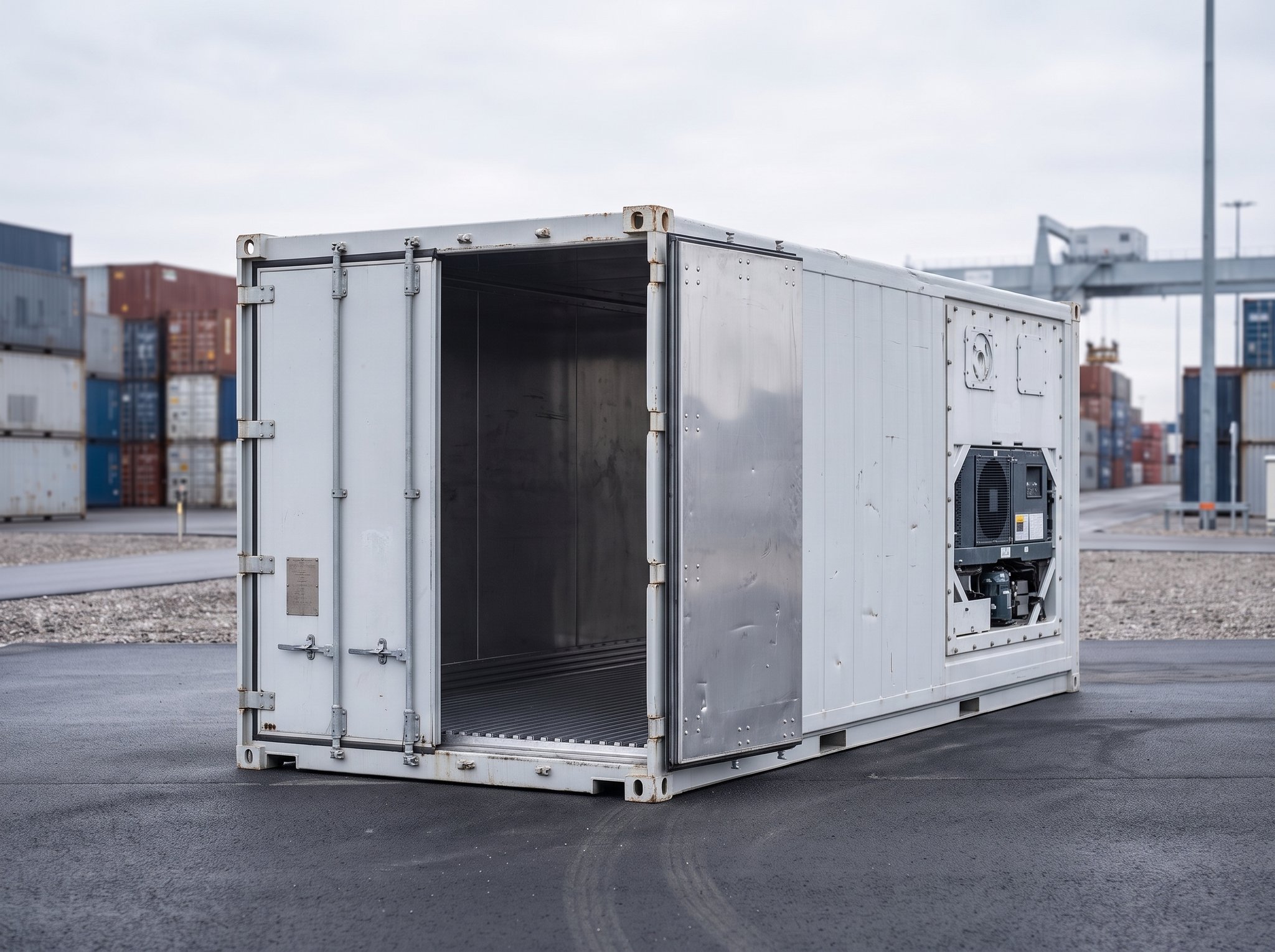 20 Fuß Kühlcontainer (Reefer) – Geöffnete Türen