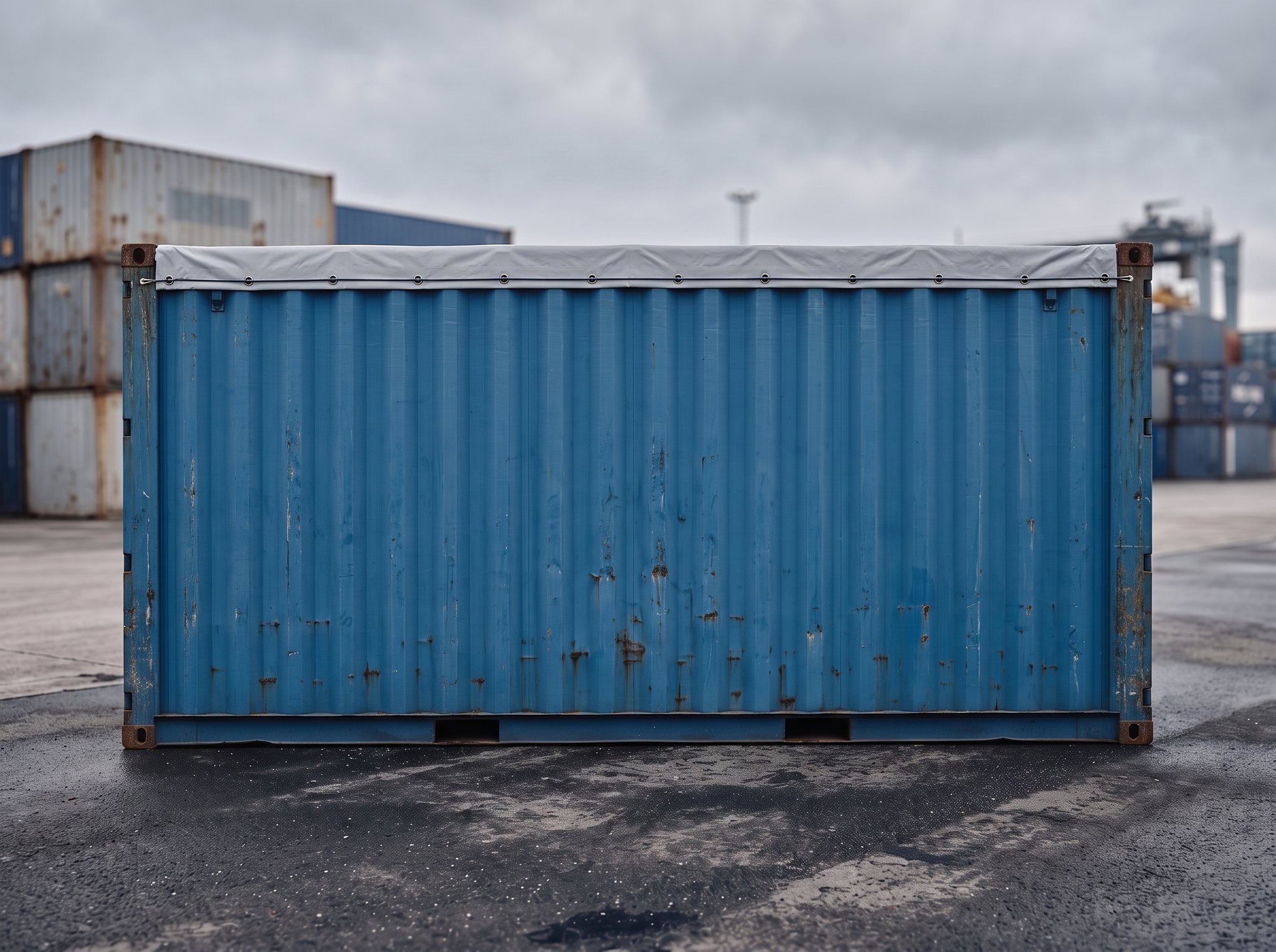 20 Fuß Open-Top Container – Seitenansicht